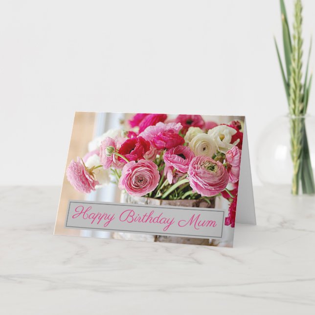 Carte d'anniversaire personnalisée - Shabby Chic B (Devant)