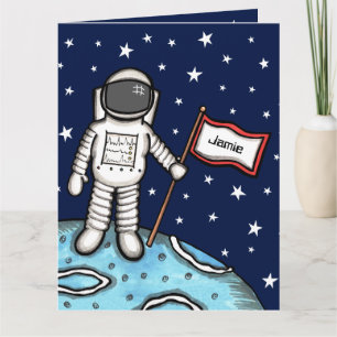 Carte d'anniversaire personnalisée Spaceman Astron