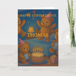 Carte d'anniversaire personnalisée Teddy Bear Slum
