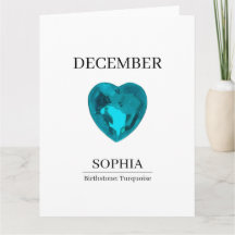Carte d'anniversaire personnalisée Turquoise de Dé