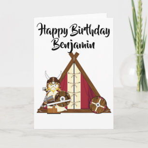 Carte d'anniversaire personnalisée - Viking Warrio