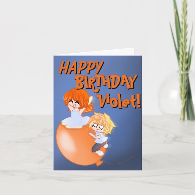 Carte d'anniversaire personnalisée Wingz (Devant)