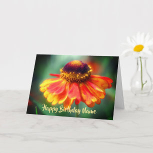 Carte d'anniversaire personnalisée Yellow Orange Z