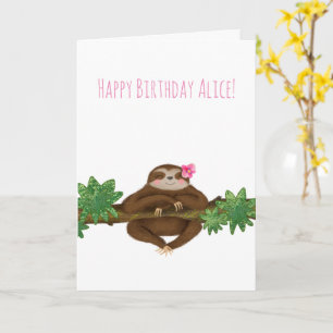 Carte d'anniversaire personnelle mignonne