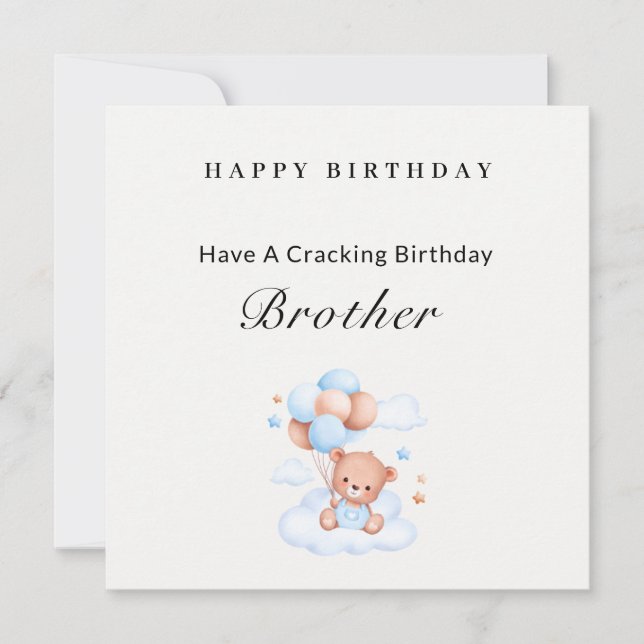 Carte d'anniversaire petit frère (Devant)