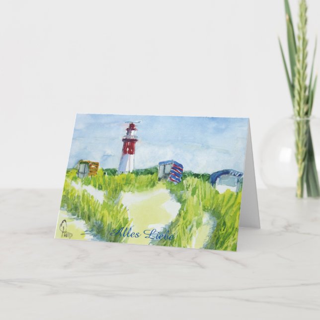 Carte d'anniversaire Phare (Devant)