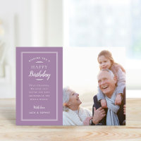 Carte d'anniversaire photo moderne pour grand-mère