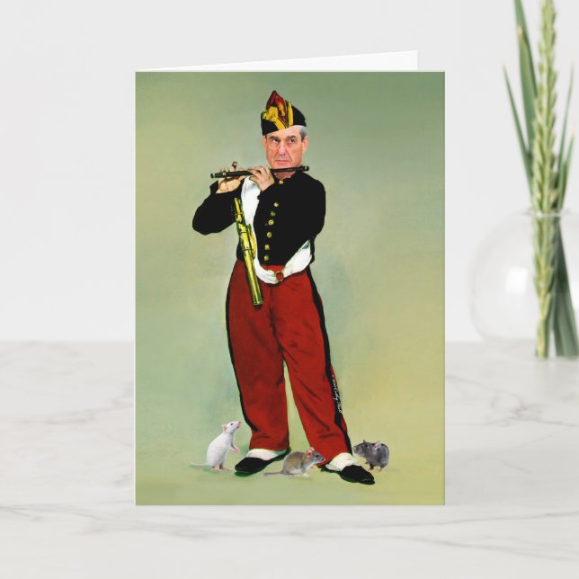 Carte d'anniversaire pie de joueur de pipeau de (Devant)