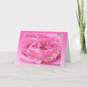 Carte d'anniversaire Pink Peony & Pearl
