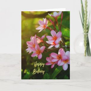 Carte d'anniversaire Pink Plumeria
