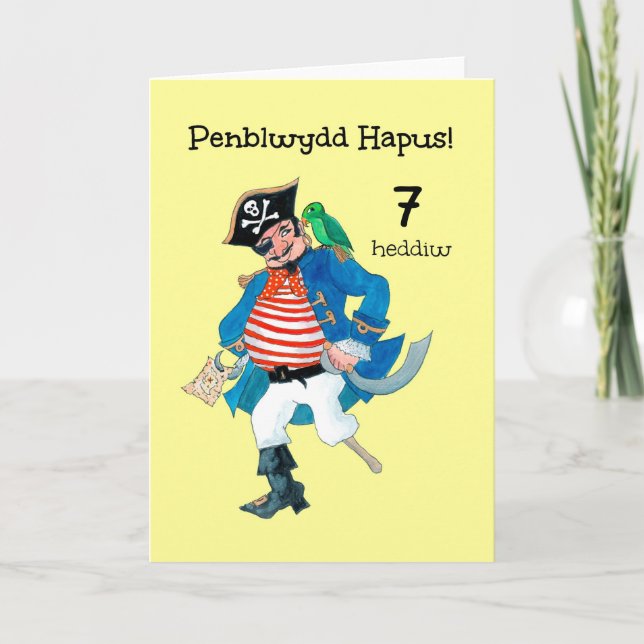 Carte d'anniversaire pirate pour personnaliser les (Devant)
