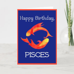 Carte d'anniversaire "Pisces"