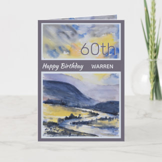 Carte d'anniversaire Pittoresque de la 60e montagn