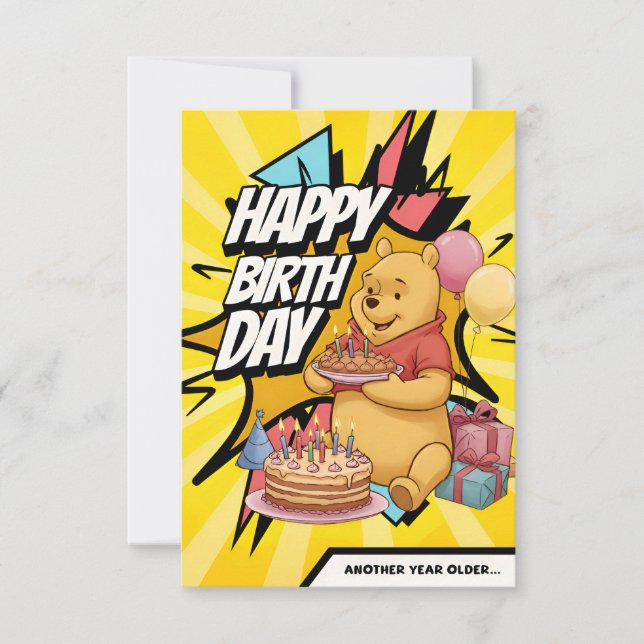 Carte d'anniversaire plat colorée (Devant)
