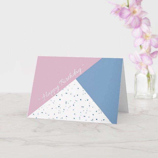 Carte d'anniversaire pliée (Orchidée)