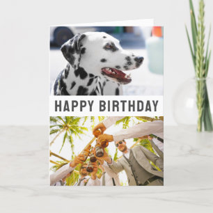 Carte d'anniversaire pliée 2 photos et texte