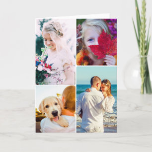 Carte d'anniversaire pliée 4 photos