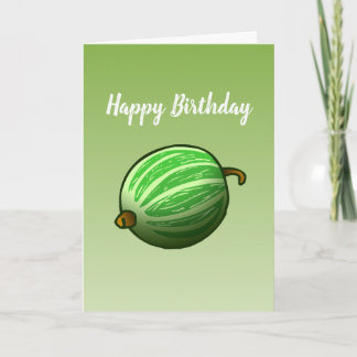 Carte d'anniversaire pliée aux fruits de canneberg