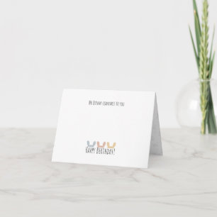 Carte d'Anniversaire pliée Bunny pour enfants