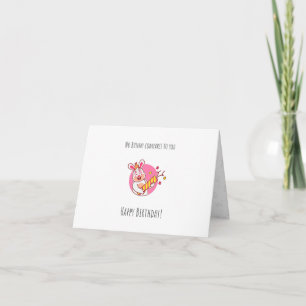 Carte d'Anniversaire pliée Bunny pour enfants