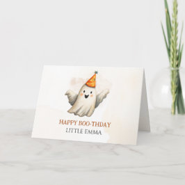 Carte d'anniversaire pliée Fantôme Mignon Étrange