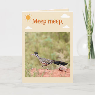 Carte d'anniversaire pliée Roadrunner