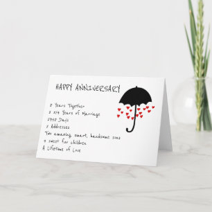 Carte d'anniversaire "Pluie d'amour"