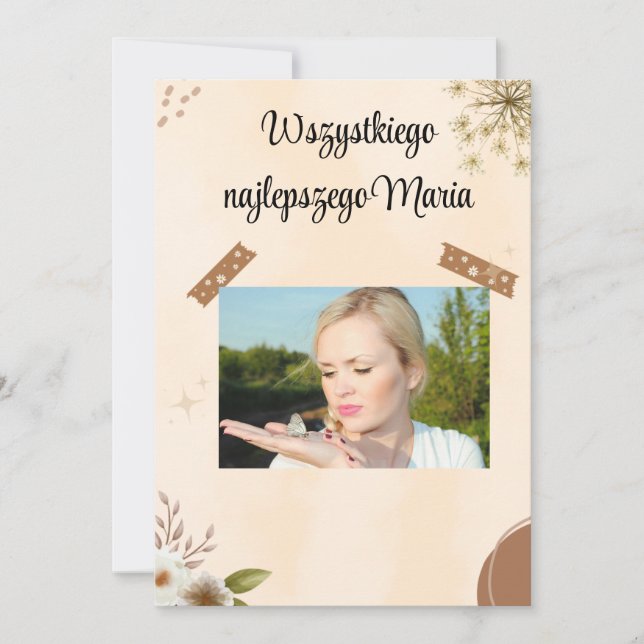 Carte d'anniversaire polonaise (Devant)