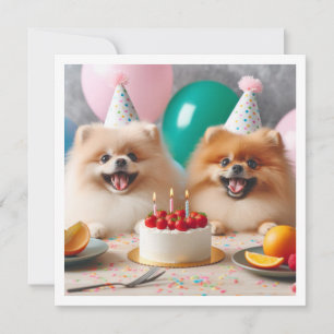 Carte d'anniversaire Poméranie, Poméranie, Poméran