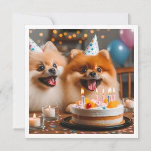 Carte d'anniversaire Poméranie, Poméranie, Poméran