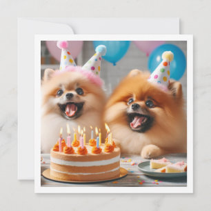 Carte d'anniversaire Poméranie, Poméranie, Poméran