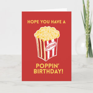 Carte d'anniversaire Popcorn qui éclate - Carte dr