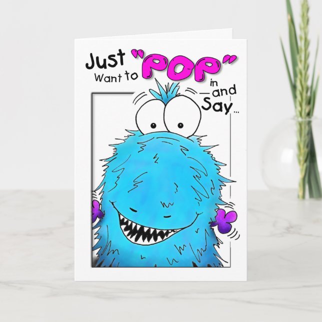 Carte d'anniversaire Popup By Blue Fuzzy Monster (Devant)