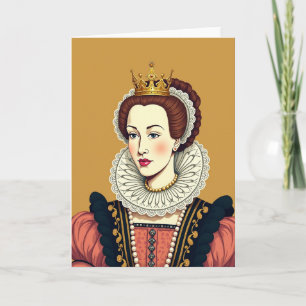 Carte d'anniversaire portrait royal