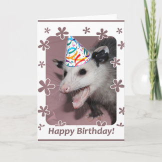 Carte d'anniversaire Possum