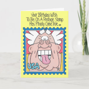 Carte d'anniversaire POSTAGE STAMP (version 1)