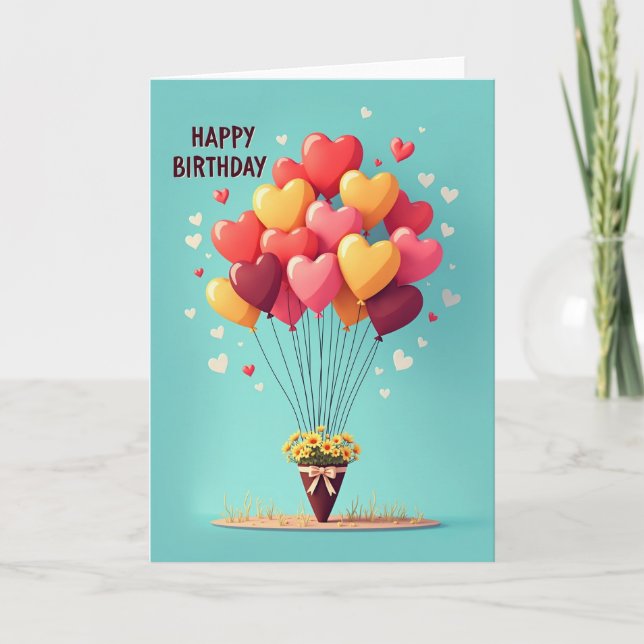 Carte d'anniversaire Pot de fleurs (Devant)