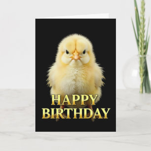 CARTE D'ANNIVERSAIRE POULE GROS PLAN DISTINCT