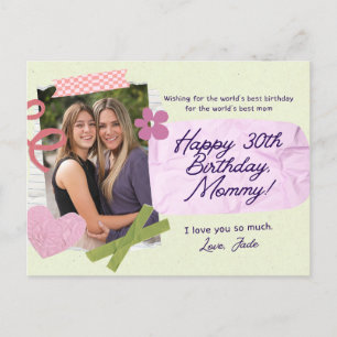 Carte d'anniversaire pour 30 ans avec salutations 