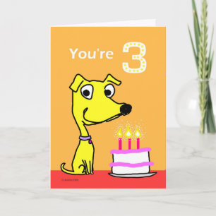 carte d'anniversaire pour 3 ans