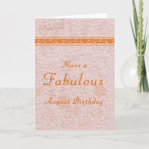 Carte d'anniversaire pour Adulte Né en août