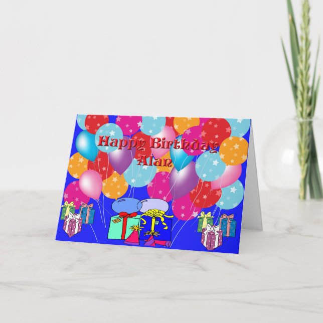Carte d'anniversaire pour Alan (Devant)