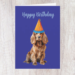 Carte d'anniversaire pour amateur de Chien Cocker 