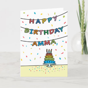 Carte d'anniversaire pour Amma