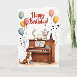 Carte d'anniversaire pour animaux de compagnie mus
