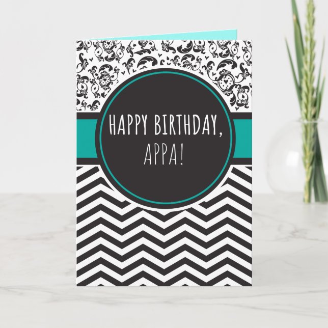 Carte d'anniversaire pour Appa (Devant)
