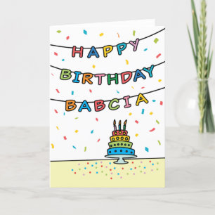 Carte d'anniversaire pour Babcia