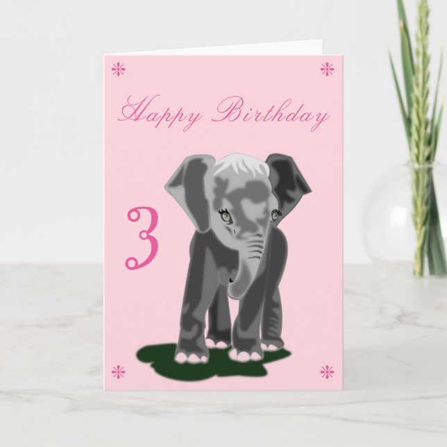 Carte d'anniversaire pour bébé mignonne - Personna (Devant)