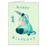 Carte d'anniversaire pour bébé Petit âne - Personn