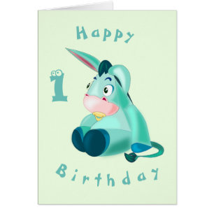 Carte d'anniversaire pour bébé Petit âne - Personn